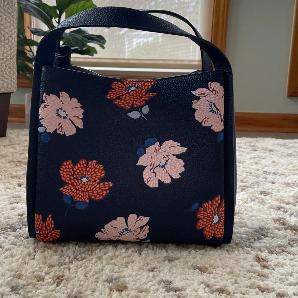 Kate spade Knott Dotty Floral Embossed Leather Small Crossbody Tote - Picture 3 of 8